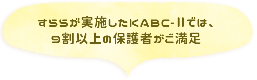 すららが実施したKABC-Ⅱでは、トライアル参加者全員がご満足