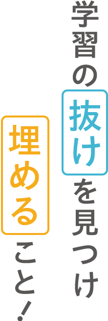 学習の抜けを見つけ埋めること