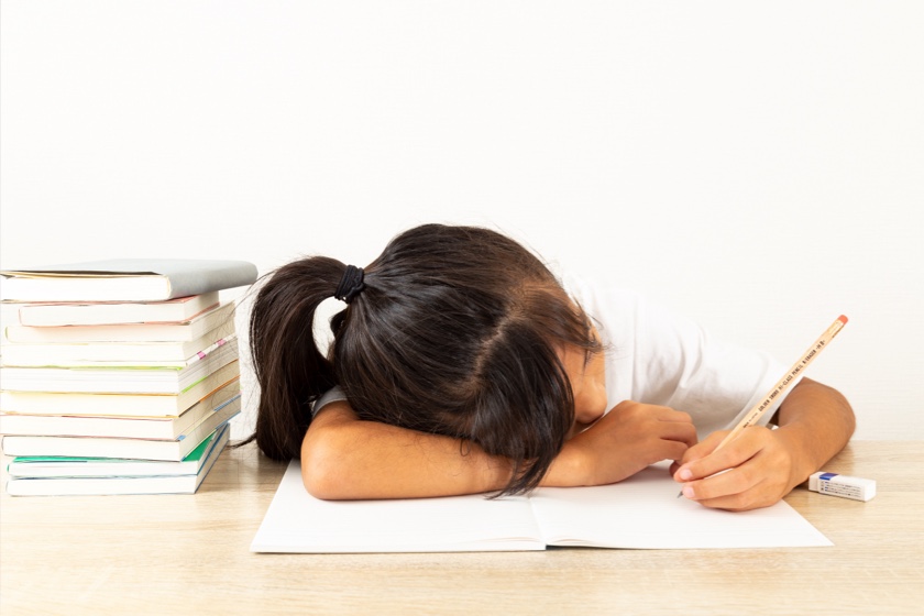 勉強が苦手な小学生の女の子